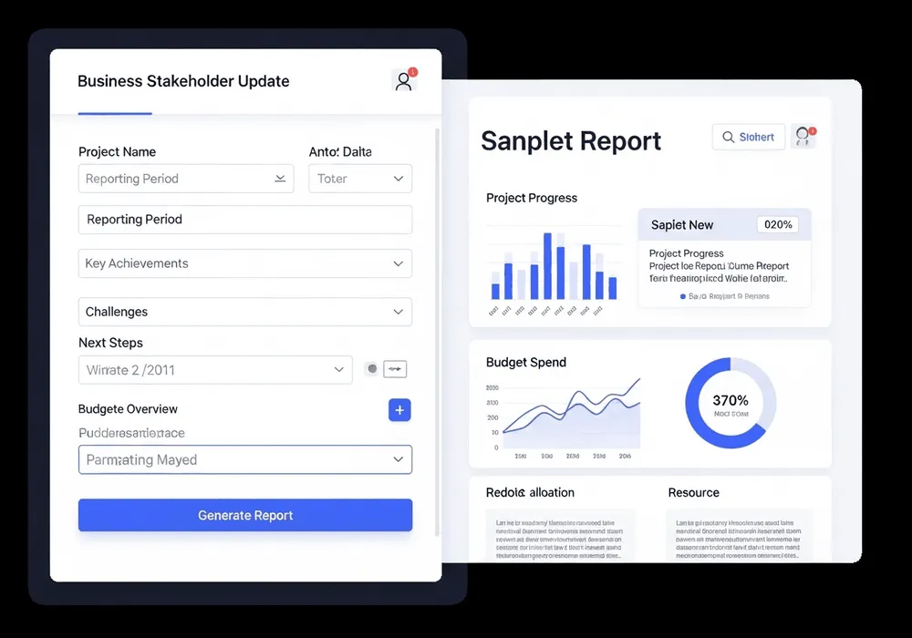 Stakeholder update generator, an AI content system Alex built